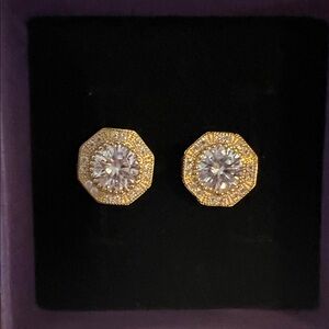 2K Moissanite Gold Earrings